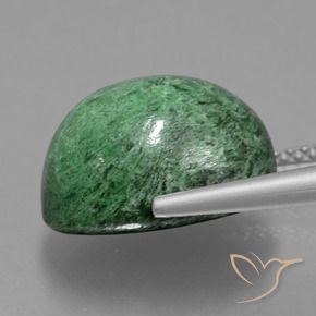 maw-sit-sit Verde medio natural de 11.99 ct, Ovalada, Opaco
