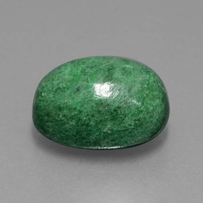 Maw-sit-sit verde natural de 9,30 ct, corte óvalo, opaco