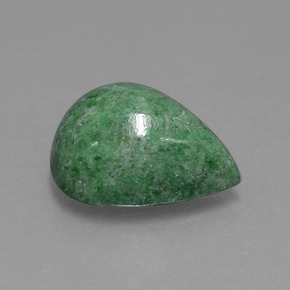 Maw-sit-sit verde natural de 7,04 ct, en forma de pera, opaco