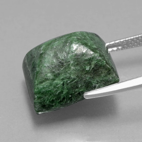 Maw-sit-sit verde natural de 13,44 ct, baguette, opaco