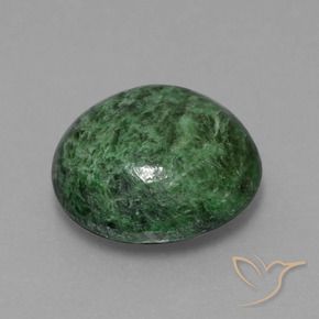 Maw-sit-sit verde natural de 8,01 ct, corte redondo, opaco