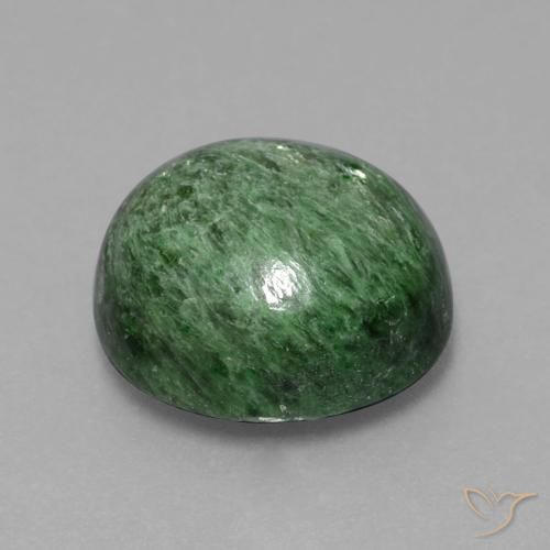 maw-sit-sit Verde medio natural de 9.17 ct, Redondo, Opaco