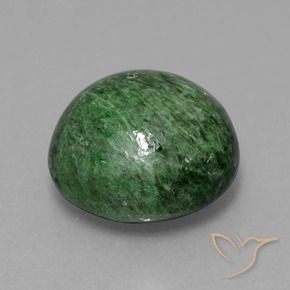 Maw-sit-sit verde natural de 9,64 ct, corte redondo, opaco
