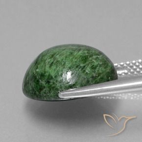 Maw-sit-sit verde natural de 9,64 ct, corte redondo, opaco