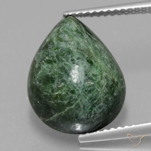 9.99ct Natural Verde terroso maw-sit-sit, En forma de pera, Opaco