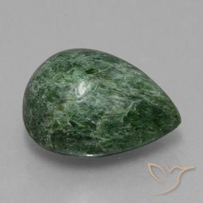 maw-sit-sit Verde terroso natural de 9.99 ct, En forma de pera, Opaco