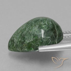 maw-sit-sit Verde terroso natural de 9.99 ct, En forma de pera, Opaco