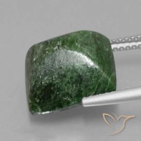 maw-sit-sit Verde terroso natural de 9.44 ct, Corte Baguette, Opaco