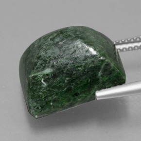 Maw-sit-sit verde natural de 15,15 ct, baguette, opaco