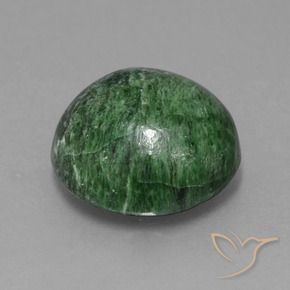 maw-sit-sit Verde medio natural de 9.65 ct, Redondo, Opaco