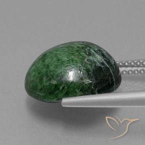 maw-sit-sit Verde medio natural de 9.65 ct, Redondo, Opaco