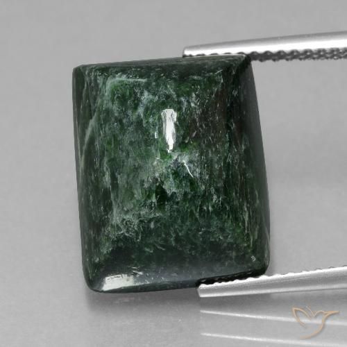 15.46ct Natural Verde bosque maw-sit-sit, Corte Baguette, Opaco