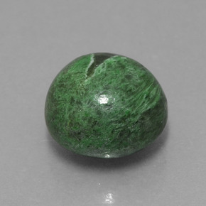 Maw-sit-sit verde natural de 9,13 ct, corte redondo, opaco