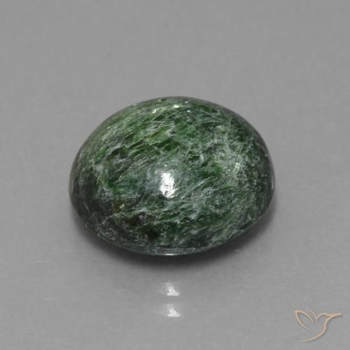 maw-sit-sit Verde oscuro natural de 10.46 ct, Redondo, Opaco