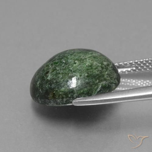 maw-sit-sit Verde oscuro natural de 10.46 ct, Redondo, Opaco