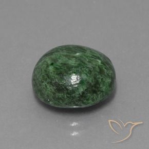 maw-sit-sit Verde oscuro natural de 7.37 ct, Redondo, Opaco