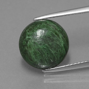 maw-sit-sit Verde natural de 6.17 ct, Corte Redondo, Opaco