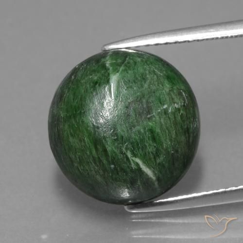 12.01ct Natural Verde oscuro maw-sit-sit, Redondo, Opaco