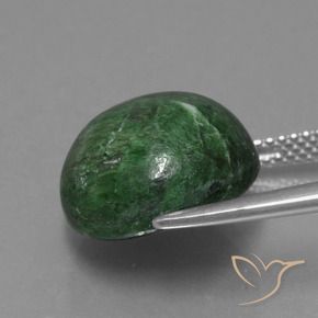 maw-sit-sit Verde oscuro natural de 12.01 ct, Redondo, Opaco