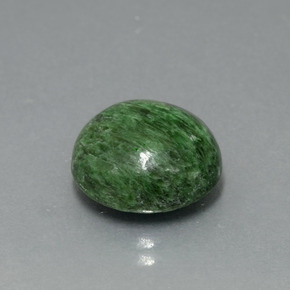 Maw-sit-sit verde natural de 7,38 ct, corte redondo, opaco
