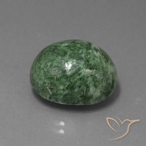 maw-sit-sit Verde medio natural de 14.41 ct, Ovalada, Opaco