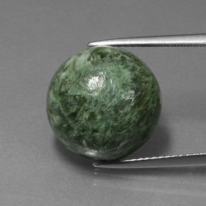 maw-sit-sit Verde natural de 16.10 ct, Corte Redondo, Opaco
