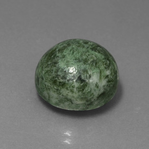 maw-sit-sit Verde natural de 16.10 ct, Corte Redondo, Opaco
