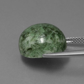 maw-sit-sit Verde natural de 16.10 ct, Corte Redondo, Opaco