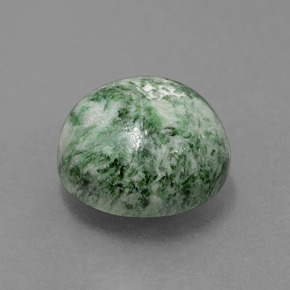 Maw-sit-sit verde natural de 5,79 ct, corte redondo, opaco