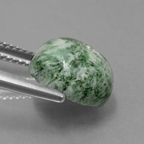 Maw-sit-sit verde natural de 5,79 ct, corte redondo, opaco