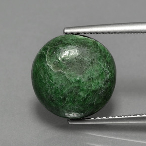maw-sit-sit Verde natural de 6.83 ct, Corte Redondo, Opaco