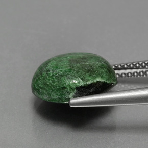 maw-sit-sit Verde natural de 6.83 ct, Corte Redondo, Opaco