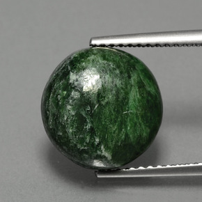 maw-sit-sit Verde natural de 6.20 ct, Corte Redondo, Opaco