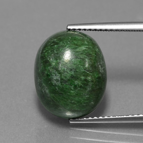 Maw-sit-sit verde natural de 10,35 ct, corte óvalo, opaco