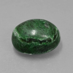 Maw-sit-sit verde intenso natural de 8,70 ct, corte óvalo, opaco