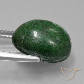 maw-sit-sit Verde oscuro natural de 10.52 ct, Ovalada, Opaco