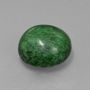 Maw-sit-sit verde natural de 6,40 ct, corte redondo, opaco