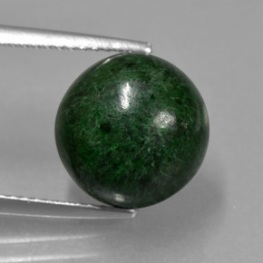 Maw-sit-sit verde natural de 7,24 ct, corte redondo, opaco