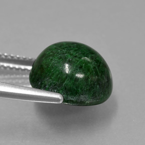 Maw-sit-sit verde natural de 7,24 ct, corte redondo, opaco