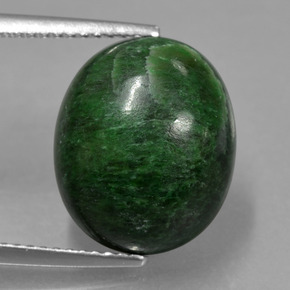 Maw-sit-sit verde natural de 9,65 ct, corte óvalo, opaco