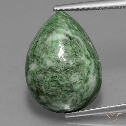 12.27ct Natural Verde salvia maw-sit-sit, En forma de pera, Opaco