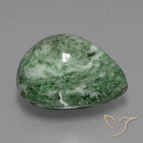maw-sit-sit Verde salvia natural de 12.27 ct, En forma de pera, Opaco