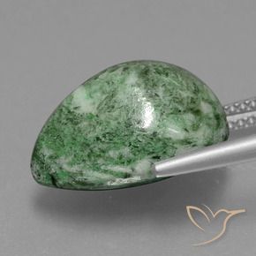 maw-sit-sit Verde salvia natural de 12.27 ct, En forma de pera, Opaco