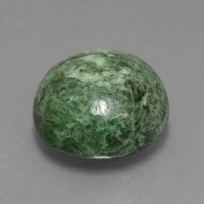Maw-sit-sit verde natural de 11,20 ct, corte redondo, opaco