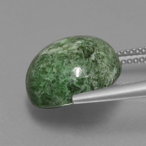 Maw-sit-sit verde natural de 11,20 ct, corte redondo, opaco