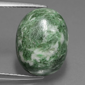 maw-sit-sit Verde natural de 10.07 ct, Corte Óvalo, Opaco