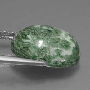 maw-sit-sit Verde natural de 10.07 ct, Corte Óvalo, Opaco