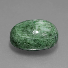 Maw-sit-sit verde natural de 9,19 ct, corte óvalo, opaco