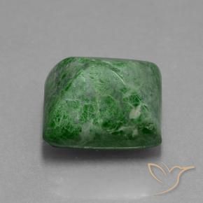 maw-sit-sit Verde oscuro natural de 15.09 ct, Corte Baguette, Opaco