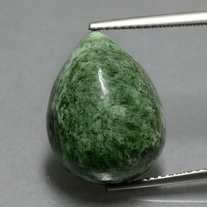 maw-sit-sit Verde natural de 15.14 ct, En forma de pera, Opaco
